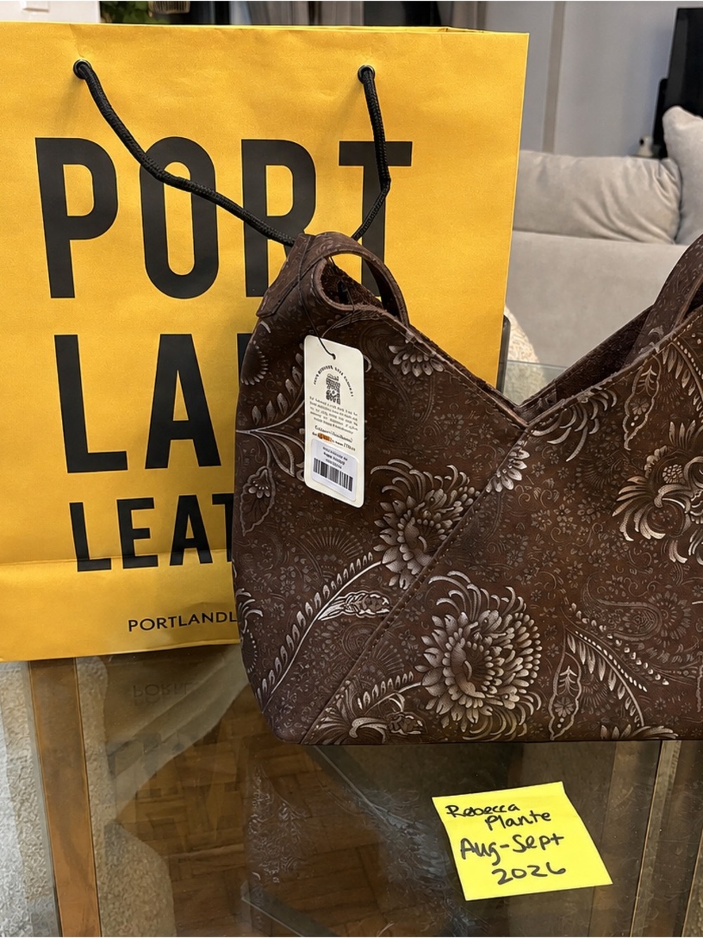Portland Leather Goods PLG Sepia Large Naomi Shoulder Bag
